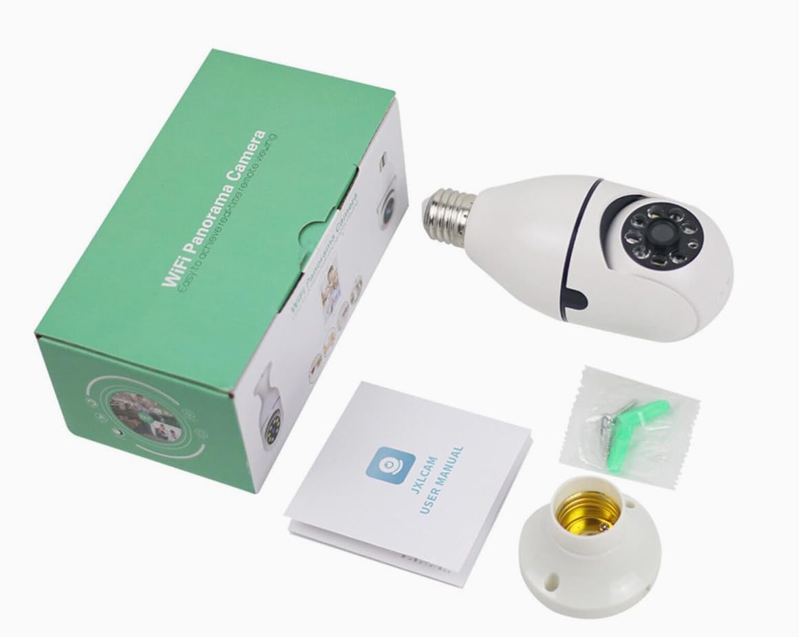 كاميرا لمبة ذكية 360 درجة مع رؤية ليلية وتحكم عبر الهاتف كاميرا لمبة ذكية 360 درجة مع رؤية ليلية وتحكم عبر الهاتف
